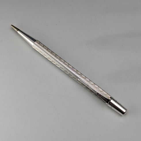 1952 British Yard O' Red Sterling Silver Push Pencil with Box and Papers